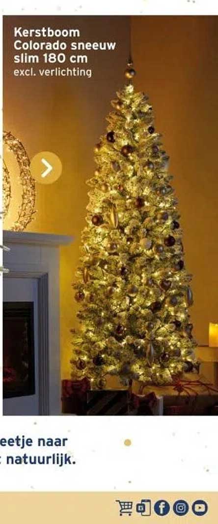 Kerstboom Colorado sneeuw slim 180 cm excl. verlichting
