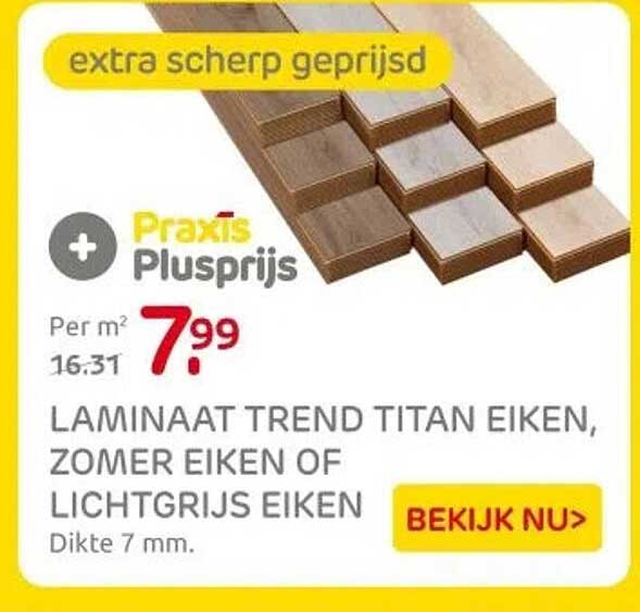 LAMINAAT TREND TITAN EIKEN, ZOMER EIKEN OF LICHTGRIJS EIKEN