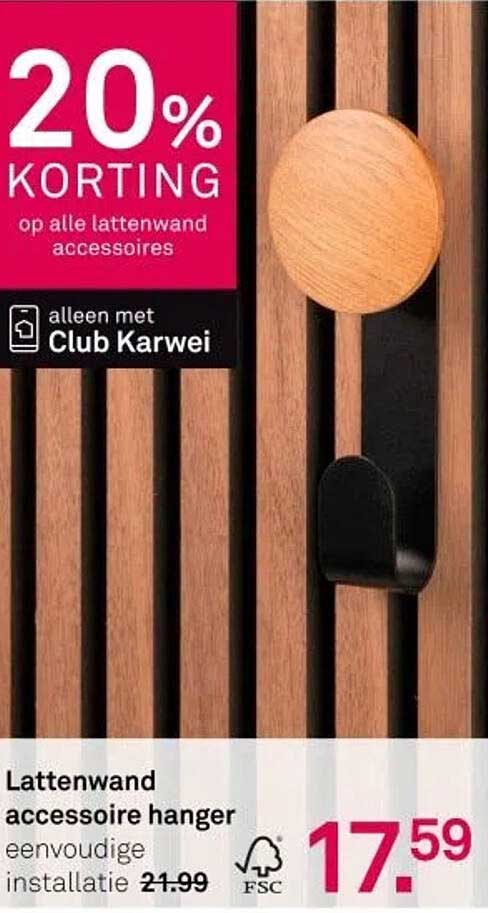 Lattenwand accessoire hanger