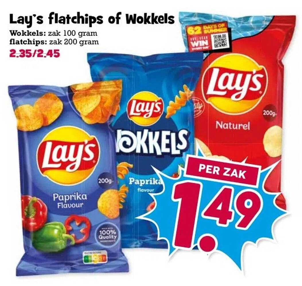 Lay's flatchips of Wokkels