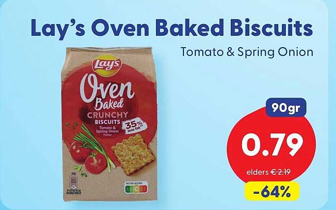 Lay’s Oven Baked Biscuits Tomato & Spring Onion
