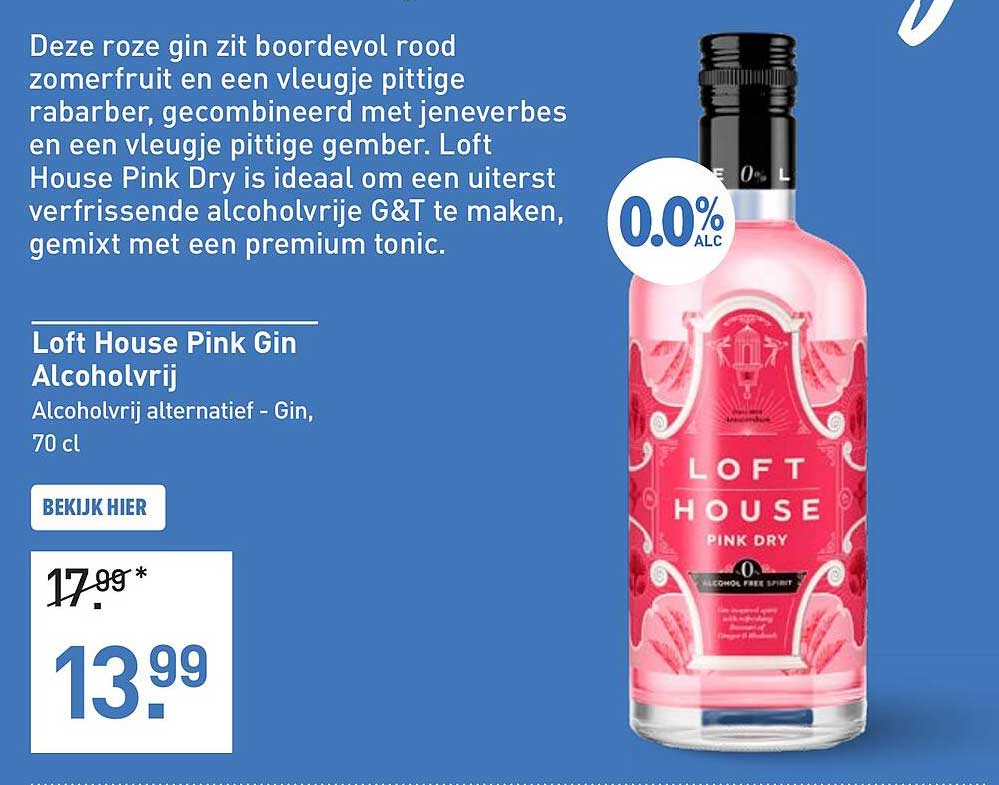 Loft House Pink Gin Alcoholvrij