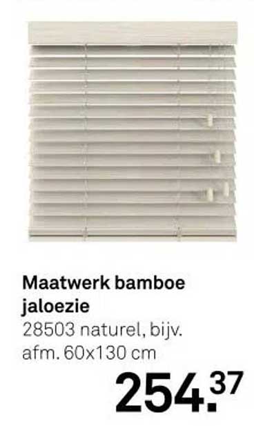 Maatwerk bamboe jaloezie