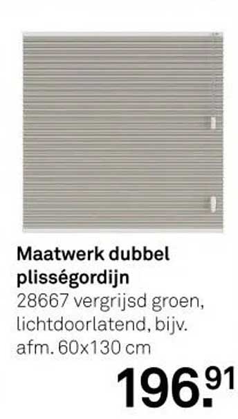 Maatwerk dubbel plisségordijn