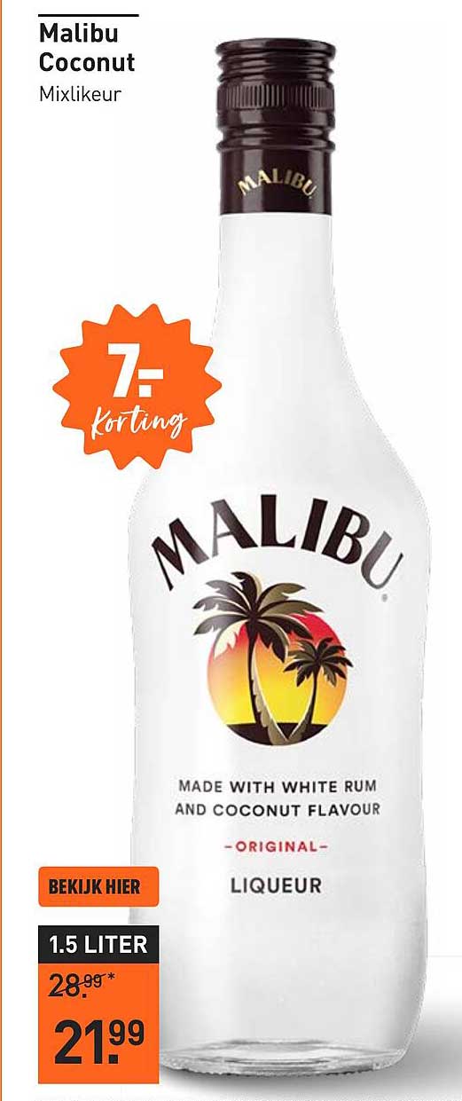 Malibu Coconut Mixlikeur 1.5 Liter