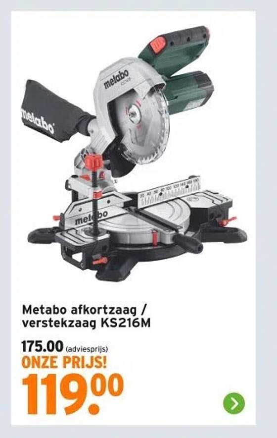 Metabo afkortzaag / verstekzaag KS216M