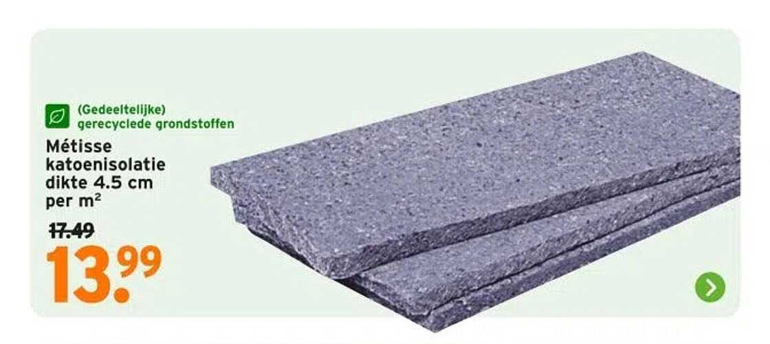 Métisse katoenisolatie dikte 4.5 cm per m²