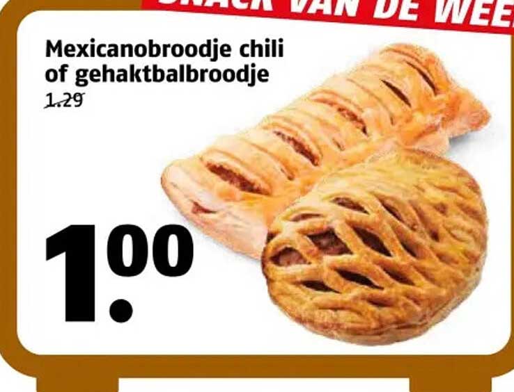 Mexicanobroodje chili of gehaktbalbroodje
