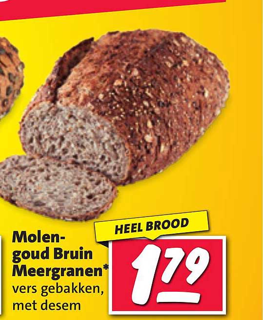 Molen-goud Bruin Meerganen* vers gebakken, met desem