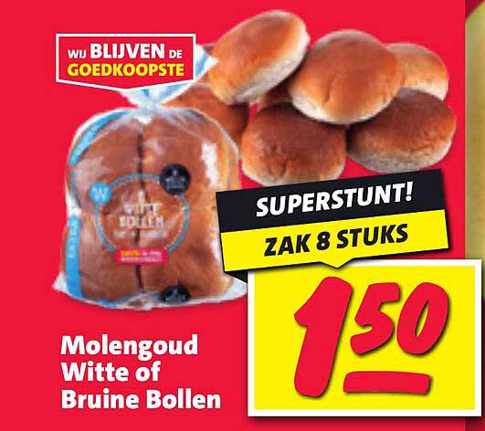 Molengoud Witte of Bruine Bollen