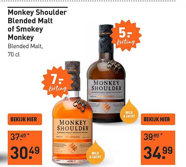 Monkey Shoulder Blended Malt of Smokey Monkey