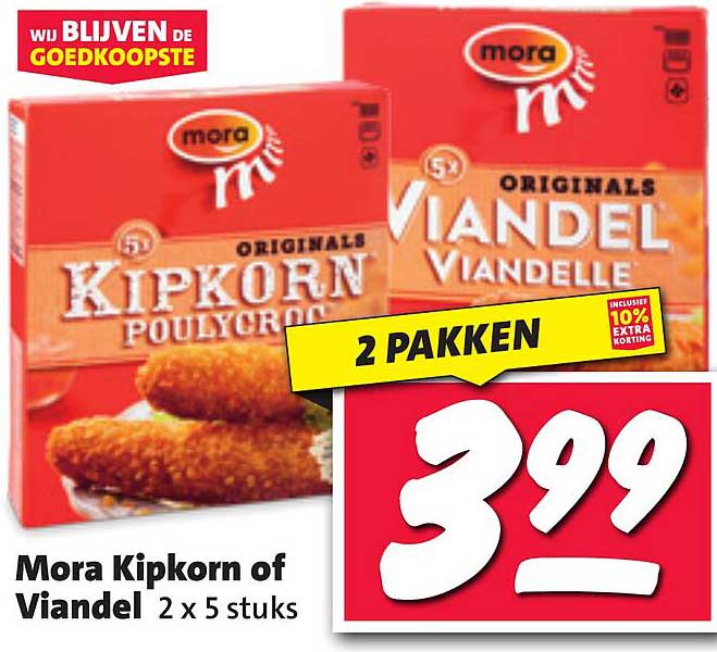 Mora Kipkorn of Viandel 2 x 5 stuks