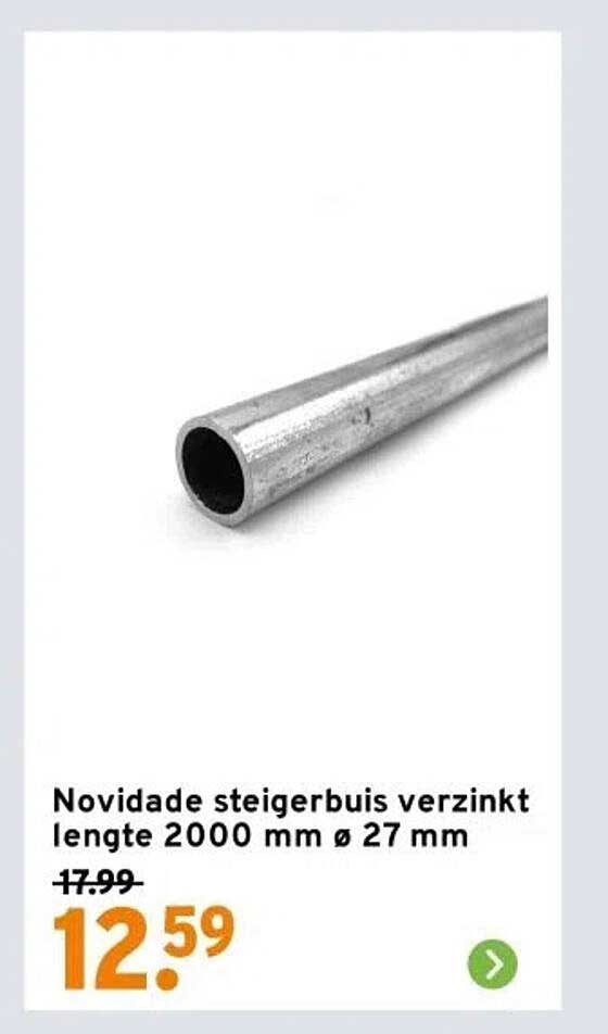 Novidade steigerbuis verzinkt lengte 2000 mm ø 27 mm