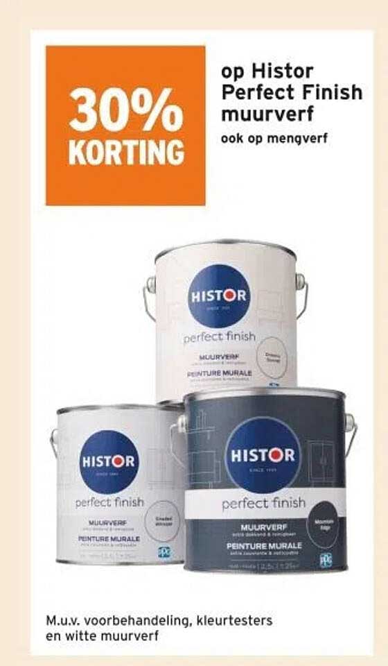 op Histor Perfect Finish muurverf ook op mengverf