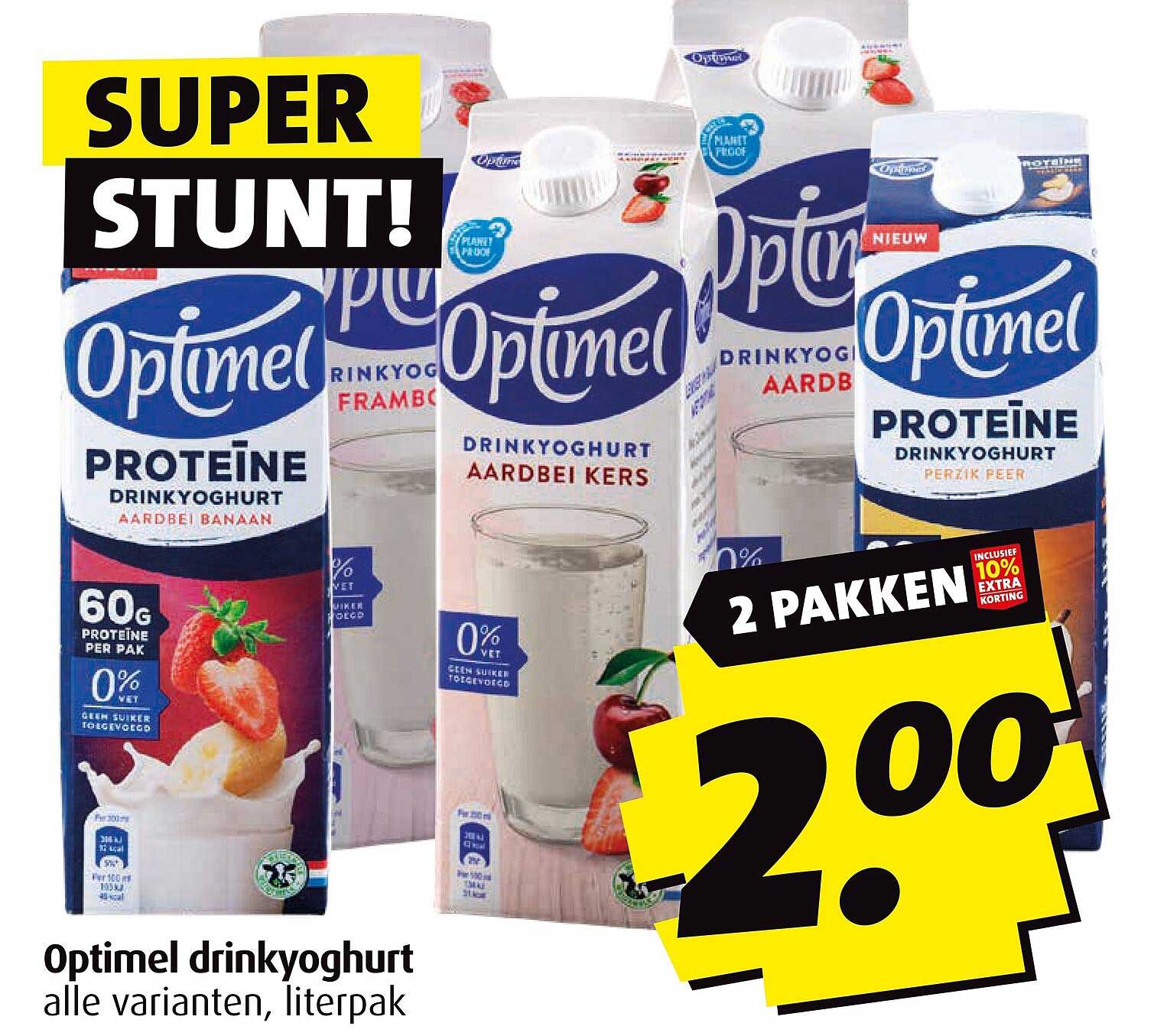 Optimaal drinkyoghurt alle varianten, literpak