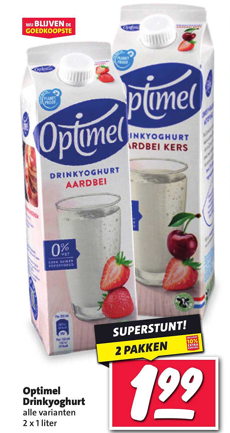 Optimel Drinkyoghurt alle varianten 2 x 1 liter