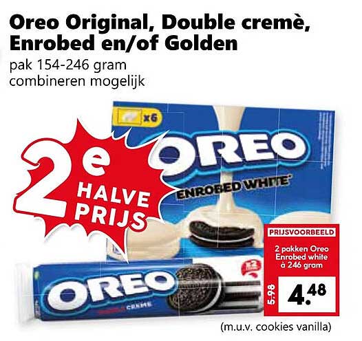 Oreo Original, Double crèmè, Enrobed en/of Golden
