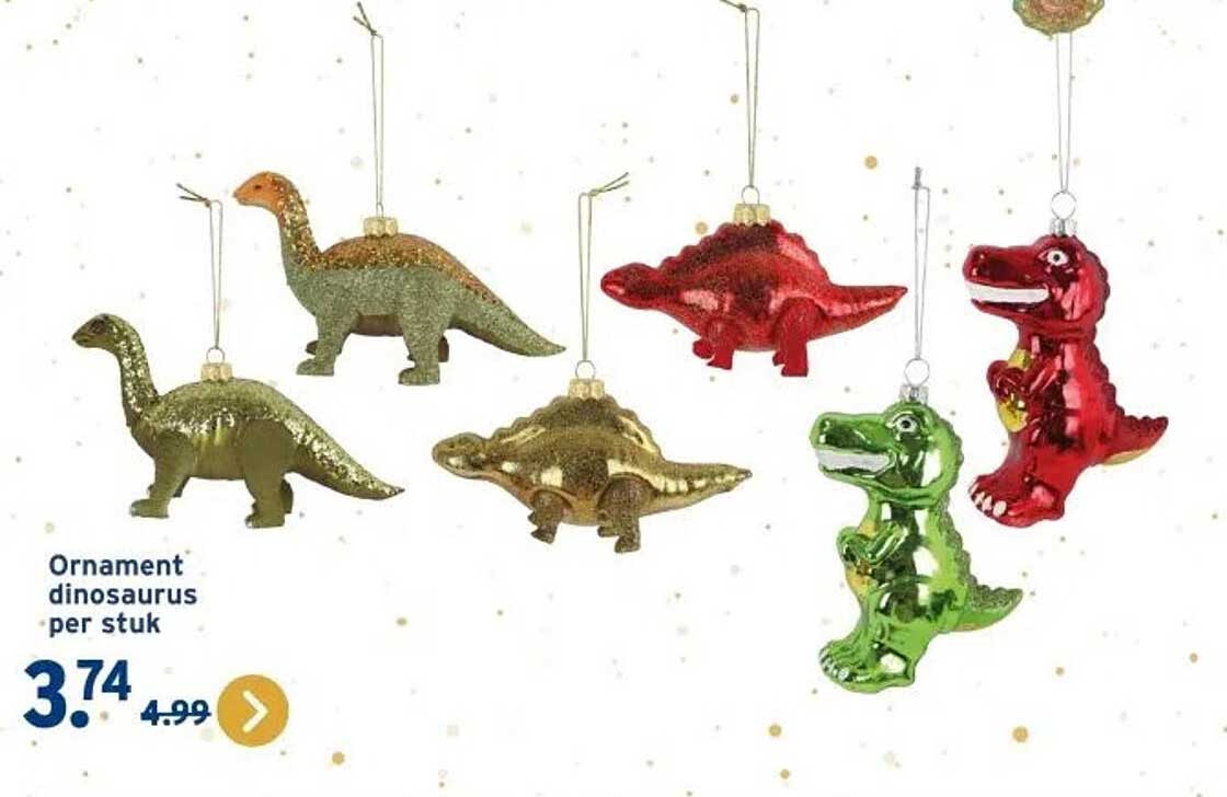 Ornament dinosaurus per stuk