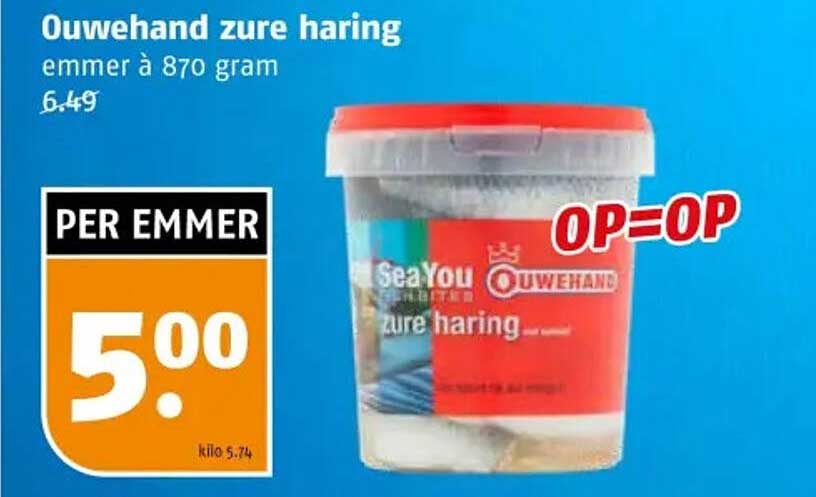 Ouwehand zure haring emmer à 870 gram