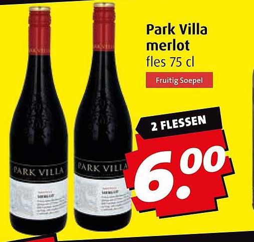 Park Villa merlot fles 75 cl