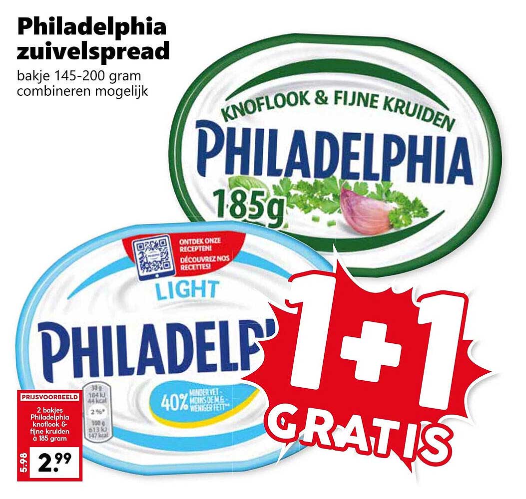 Philadelphia zuivelspread
