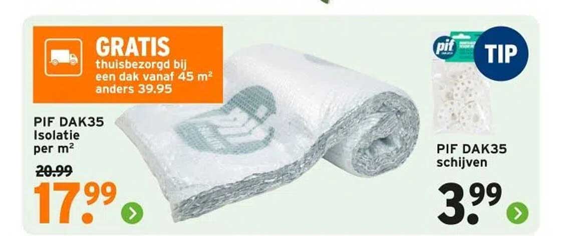 PIF DAK35 Isolatie per m²