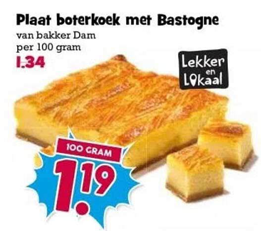 Plaat boterkoek met Bastogne