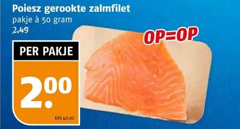 Poiesz gerookte zalmfilet pakje à 50 gram