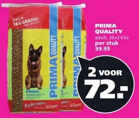 PRIMA QUALITY adult, 20+3 kilo per stuk