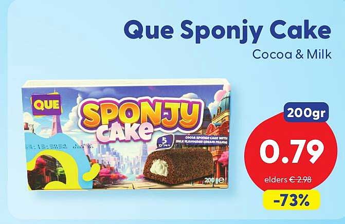 Que Sponjy Cake Cocoa & Milk