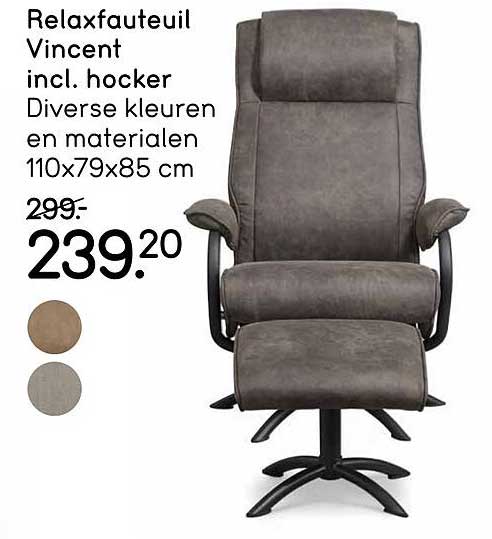 Relaxfauteuil Vincent incl. hocker