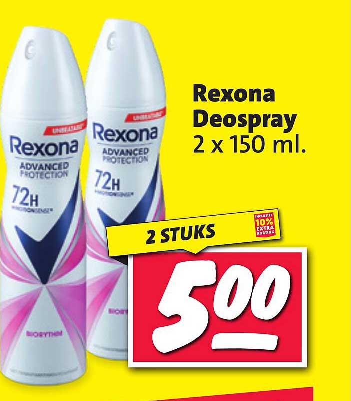 Rexona Deospray 2 x 150 ml.