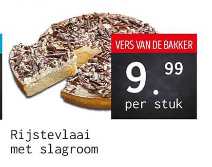 Rijstvlaai met slagroom