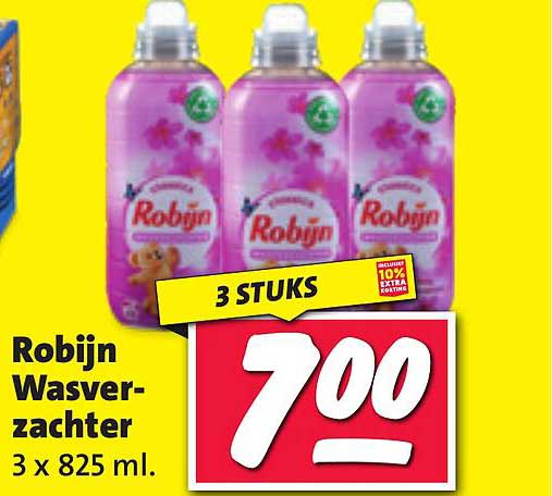 Robijn Wasverzachter 3 x 825 ml.