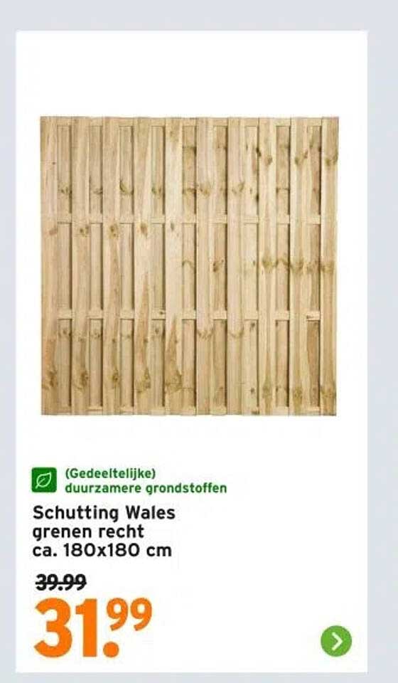 Schutting Wales grenen recht ca. 180x180 cm