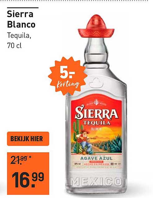 Sierra Blanco Tequila, 70 cl
