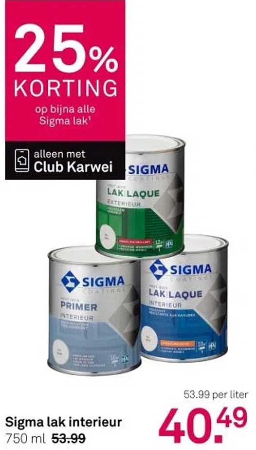 Sigma lak interieur 750 ml