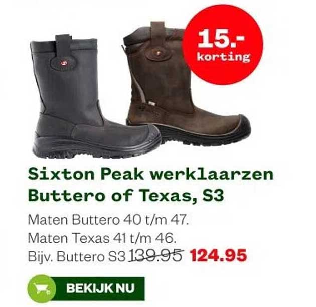 Sixton Peak werklaarzen Buttero of Texas, S3