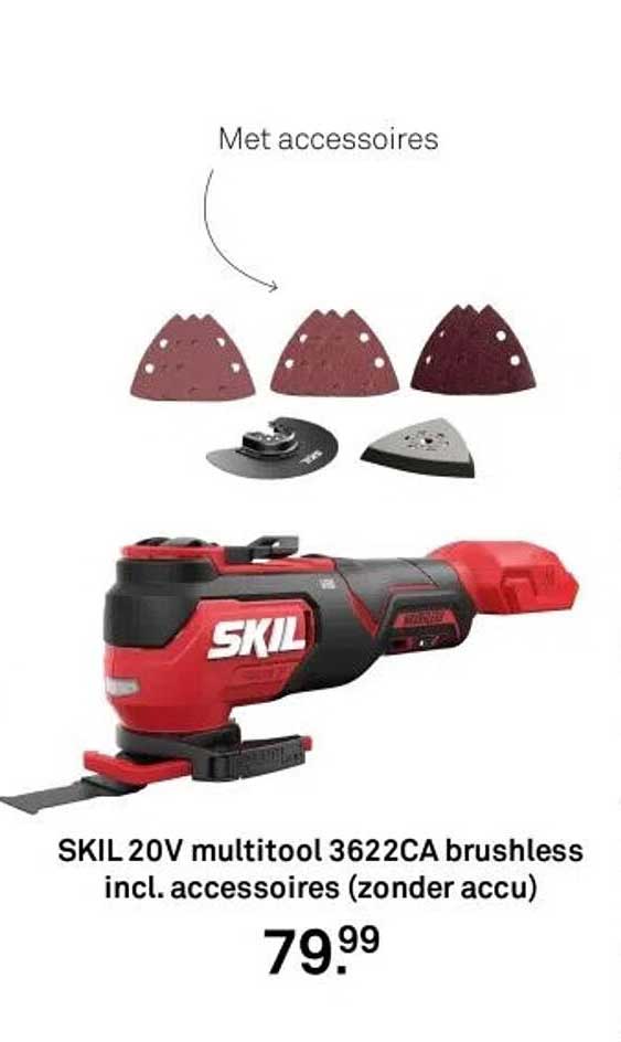 SKIL 20V multitool 3622CA brushless incl. accessoires (zonder accu)