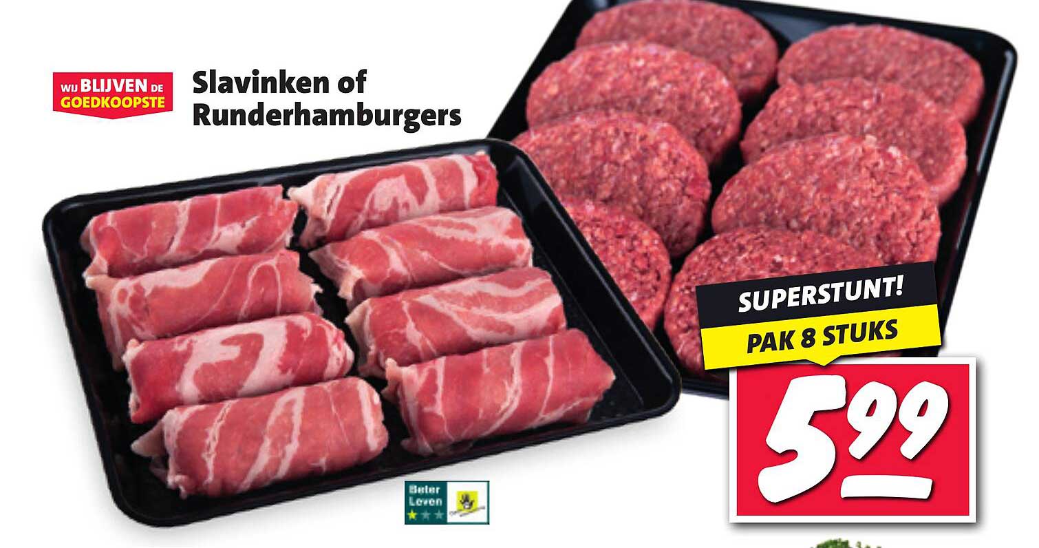Slavinken of Runderhamburgers