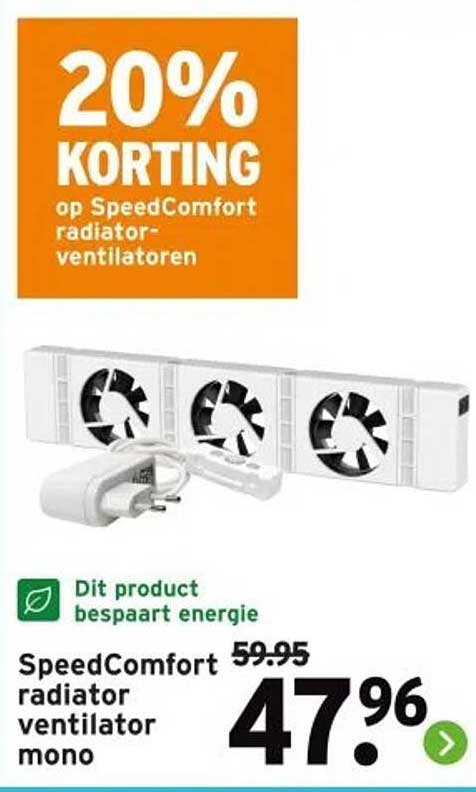 SpeedComfort radiator ventilatoren mono