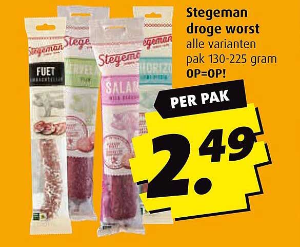 Stegeman droge worst