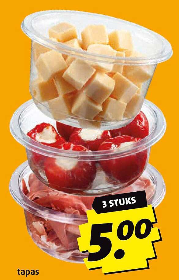 Tapas 3 stuks voor €5,00