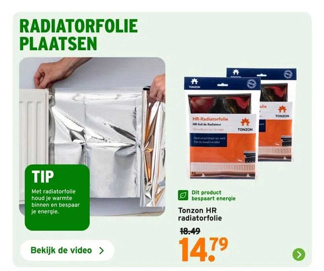 Tonzon HR radiatorfolie