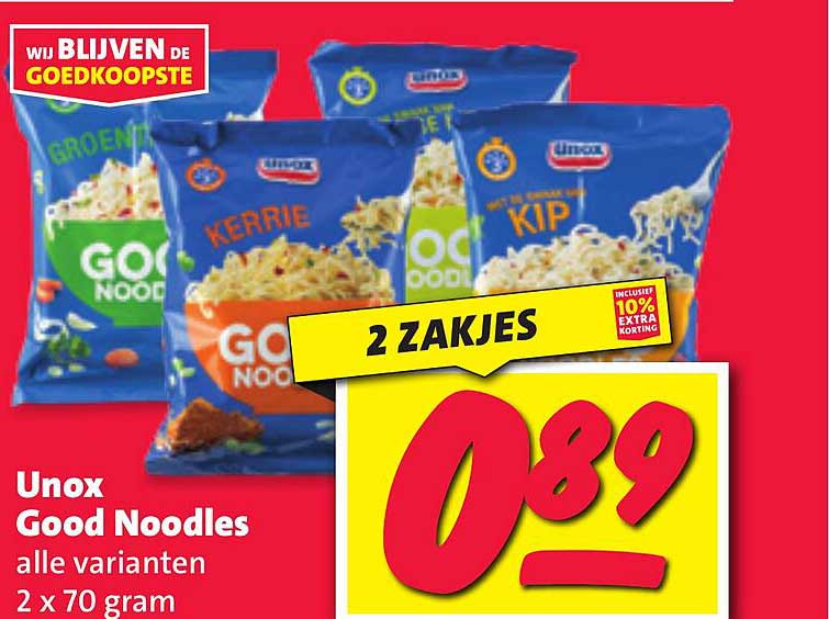 Unox Good Noodles alle varianten 2 x 70 gram