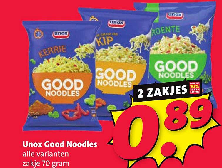 Unox Good Noodles alle varianten zakje 70 gram