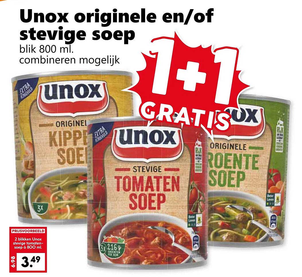 Unox originele en/of stevige soep