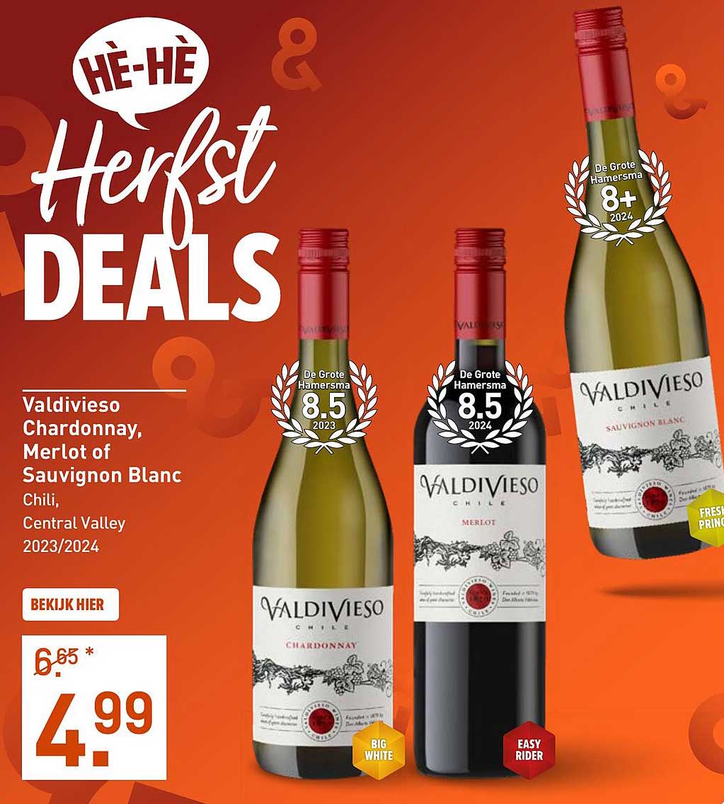 Valdivieso Chardonnay, Merlot of Sauvignon Blanc