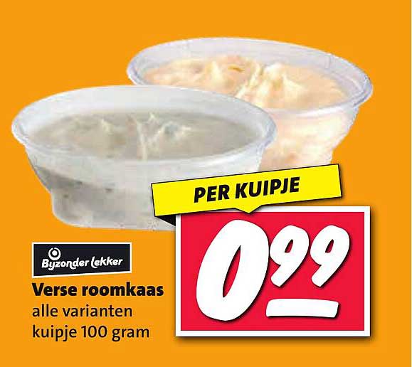 Verse roomkaas alle varianten kuipje 100 gram