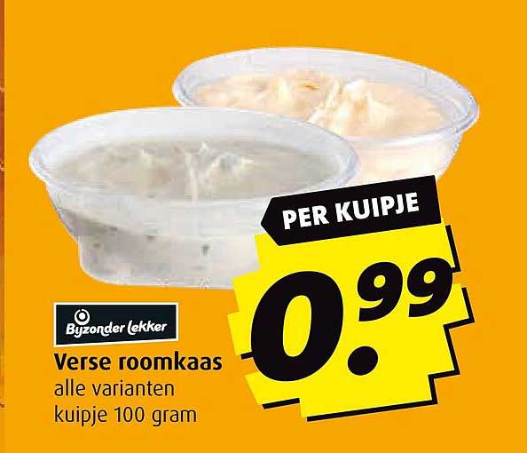 Verse roomkaas alle varianten kuipje 100 gram